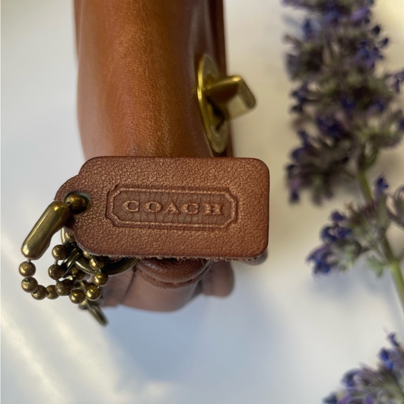 Vintage Coach Mini City Key Fob Coin Purse In British Tan Leather 7105- VGC - Picture 12 of 16
